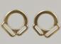 Preview: (HR-G5) 2s halter ring 12mm / 17mm from the centre - GOLD 1 pair - made of Plexiglas® XT - lasered
