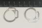 Preview: 2s halter ring 12mm from the centre - SILVER 1 pair - made of Plexiglas® XT - lasered