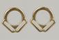 Preview: (HR-G4) 2er Halfterring 17mm aus der Mitte - GOLD 1 Paar - aus Plexiglas® XT  - gelasert