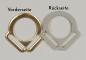 Preview: (HR-G4) 2er Halfterring 17mm aus der Mitte - GOLD 1 Paar - aus Plexiglas® XT  - gelasert