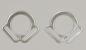 Preview: (HR-S3) 2s halter ring 17mm centre - SILVER 1 pair - made of Plexiglas® XT - lasered
