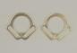 Preview: (HR-G3) 2er Halfterring 17mm mittig - GOLD 1 Paar - aus Plexiglas® XT  - gelasert