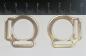 Preview: (HR-G3) 2er Halfterring 17mm mittig - GOLD 1 Paar - aus Plexiglas® XT  - gelasert