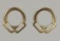Preview: (HR-G2) 2er Halfterring 12mm aus der Mitte - GOLD 1 Paar - aus Plexiglas® XT  - gelasert