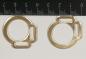 Preview: (HR-G2) 2er Halfterring 12mm aus der Mitte - GOLD 1 Paar - aus Plexiglas® XT  - gelasert