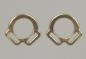 Preview: 2s halter ring 12mm centre - GOLD 1 pair - made of Plexiglas® XT - lasered