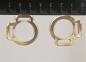 Preview: 2s halter ring 12mm centre - GOLD 1 pair - made of Plexiglas® XT - lasered