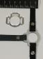 Preview: (HR-S11) 3er Halfterring 12mm rund - SILBER 1 Paar - aus Plexiglas® XT  - gelasert