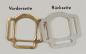 Preview: (HR-G14) 3s halter ring 17mm half round - GOLD 1 pair - made of Plexiglas® XT - lasered