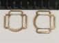 Preview: (HR-G14) 3s halter ring 17mm half round - GOLD 1 pair - made of Plexiglas® XT - lasered
