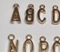 Preview: (ABC6) - Set of letters A-Z made of metal Colour : rose gold - approx. 1.25x0.6 cm for sewing on / gluing on