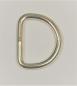 Preview: (DR3) 1 piece D-Ring  Inside 20 x 15mm - Ø 3 mm steel gold plated brass