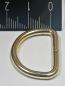 Preview: (DR3) 1 piece D-Ring  Inside 20 x 15mm - Ø 3 mm steel gold plated brass