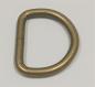 Preview: (DR6) 1 piece D-Ring  Inside 16 x 12mm - Ø 2.75 mm steel color : bronze