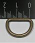 Preview: (DR6) 1 piece D-Ring  Inside 16 x 12mm - Ø 2.75 mm steel color : bronze