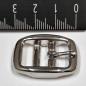 Preview: (DSR2) Doppelstegschnalle Rundkanten mit 13mm Durchlassbreite (bis 15mm) silber vernickelt