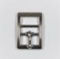 Preview: (DS4) Doppelstegschnalle eckig mit 15,5mm Durchlassbreite silber verchromt