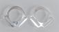 Preview: (HR-3) 2s halter ring 17mm centre - Colour : (please choose) 1 pair - made of Plexiglas® XT - lasered