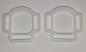 Preview: (HR10) 3er Halfterring 12 / 17mm halbrund - Farbe : (bitte auswählen) 1 Paar - aus Plexiglas® XT  - gelasert