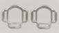 Preview: (HR-8) 3s halter ring 12mm half round - Colour : (please choose) 1 pair - made of Plexiglas® XT - lasered