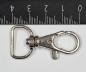 Preview: (K12) Karabinerhaken mit Wirbel gerade  silber vernickelt