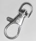 Preview: 10 St. im Set kleine Karabinerhaken mit Wirbel halbrund ( 2x K1, 2x K2, 2x K4, 2x K6, 2x K7 ) metallisch, silber, kupfer, bronze, gold