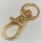 Preview: 10 St. im Set kleine Karabinerhaken mit Wirbel halbrund ( 2x K1, 2x K2, 2x K4, 2x K6, 2x K7 ) metallisch, silber, kupfer, bronze, gold