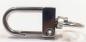 Preview: (K8) Carabiner oblong with swivel half round silver