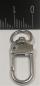 Preview: (K8) Carabiner oblong with swivel half round silver