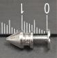 Preview: (SN4) Schraubniete kurz spitz Stahl silber vernickelt Ø 7 x 11 mm