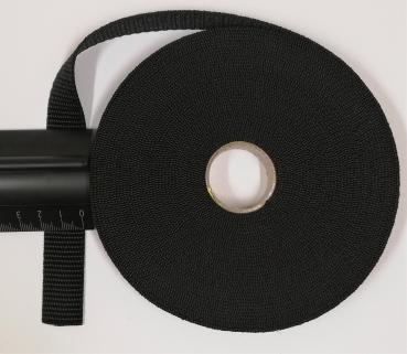 20mm Gurtband aus PP Farbe: schwarz Menge pro Einheit : 1 Meter