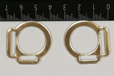 (HR-G5) 2s halter ring 12mm / 17mm from the centre - GOLD 1 pair - made of Plexiglas® XT - lasered