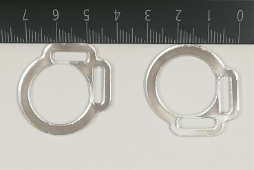 2s halter ring 12mm from the centre - SILVER 1 pair - made of Plexiglas® XT - lasered