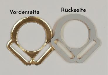 (HR-G4) 2er Halfterring 17mm aus der Mitte - GOLD 1 Paar - aus Plexiglas® XT  - gelasert