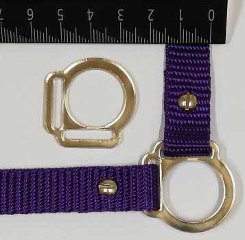 (HR-G4) 2er Halfterring 17mm aus der Mitte - GOLD 1 Paar - aus Plexiglas® XT  - gelasert