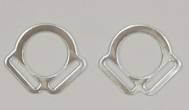 (HR-S3) 2s halter ring 17mm centre - SILVER 1 pair - made of Plexiglas® XT - lasered