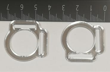 (HR-S3) 2s halter ring 17mm centre - SILVER 1 pair - made of Plexiglas® XT - lasered