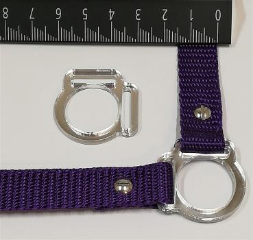 (HR-S3) 2s halter ring 17mm centre - SILVER 1 pair - made of Plexiglas® XT - lasered