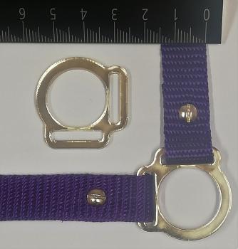 (HR-G3) 2er Halfterring 17mm mittig - GOLD 1 Paar - aus Plexiglas® XT  - gelasert