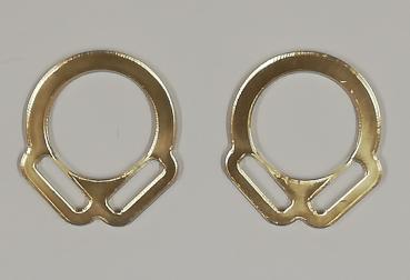 (HR-G2) 2er Halfterring 12mm aus der Mitte - GOLD 1 Paar - aus Plexiglas® XT  - gelasert