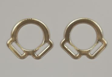 2s halter ring 12mm centre - GOLD 1 pair - made of Plexiglas® XT - lasered