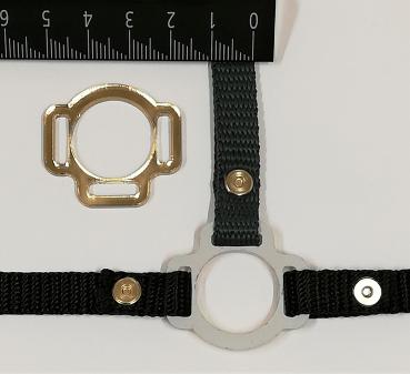 (HR-G11) 3s halter ring 12mm round - GOLD 1 pair - made of Plexiglas® XT - lasered