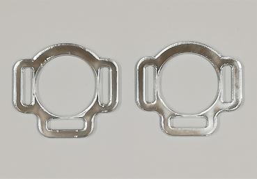 (HR-S11) 3er Halfterring 12mm rund - SILBER 1 Paar - aus Plexiglas® XT  - gelasert