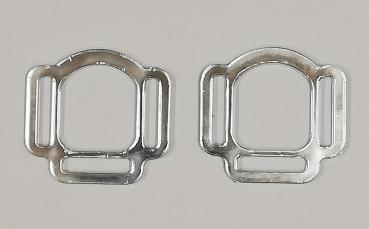 (HR-S14) 3s halter ring 17mm half round - SILVER 1 pair - made of Plexiglas® XT - lasered