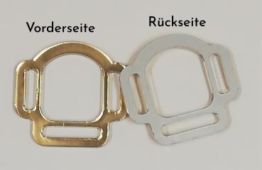 3s halter ring 12mm / 17mm half round - GOLD 1 pair - made of Plexiglas® XT - lasered