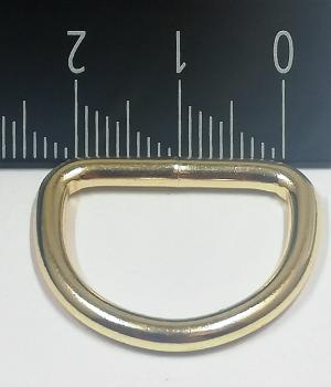 (DR3) 1 piece D-Ring  Inside 20 x 15mm - Ø 3 mm steel gold plated brass