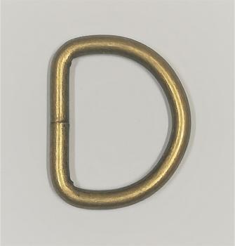(DR5) 1 Stück D-Ring Innen 20 x 15mm - Ø 3 mm Stahl Farbe : bronze