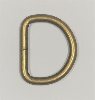 (DR5) 1 Stück D-Ring Innen 20 x 15mm - Ø 3 mm Stahl Farbe : bronze