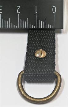 (DR6) 1 piece D-Ring  Inside 16 x 12mm - Ø 2.75 mm steel color : bronze