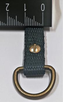 (DR6) 1 piece D-Ring  Inside 16 x 12mm - Ø 2.75 mm steel color : bronze
